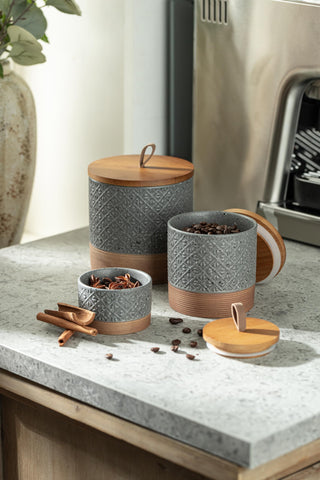 Tea bag storage jar keeps bags accessible and tidy