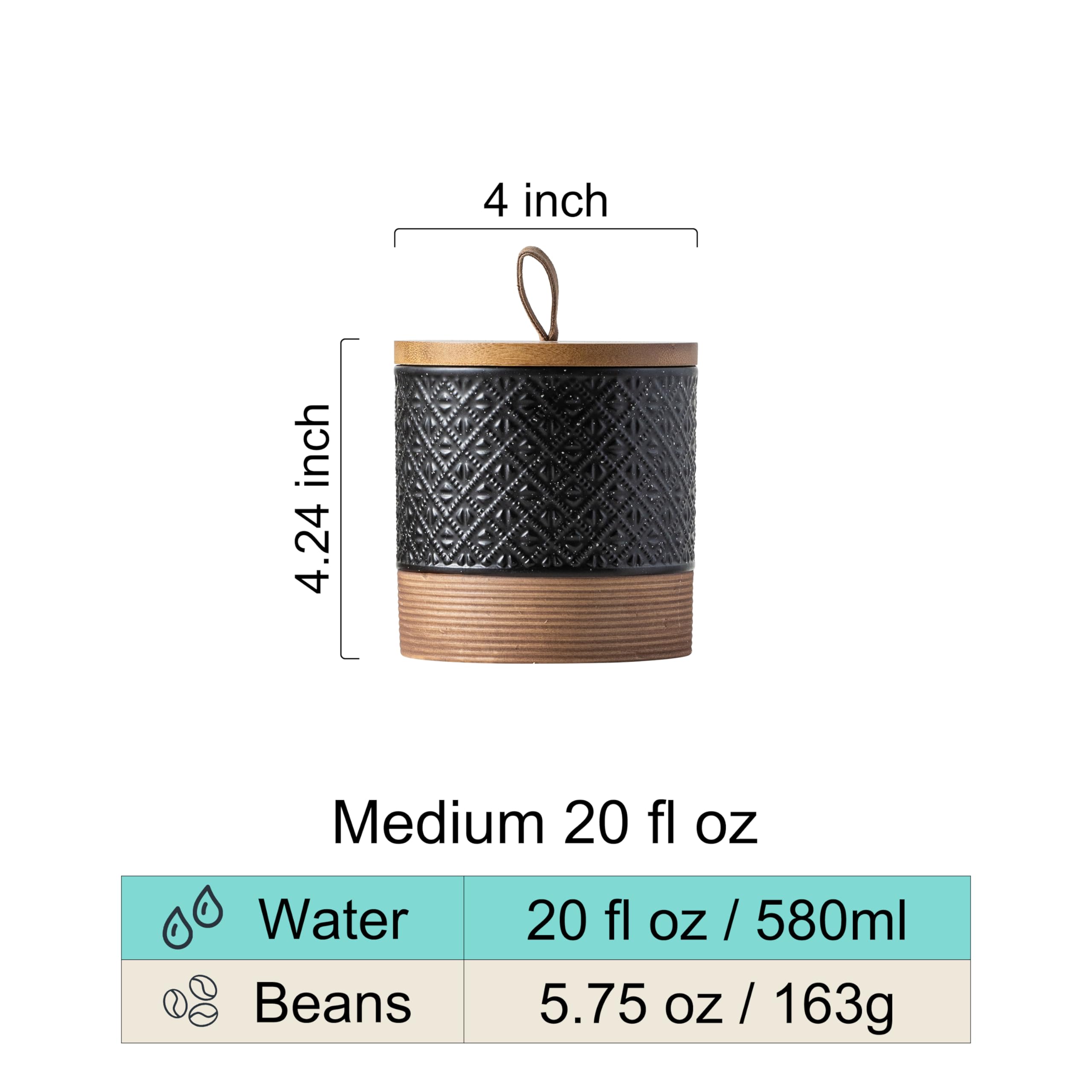 Miamolo wooden-lid jar with gasket creates airtight storage.