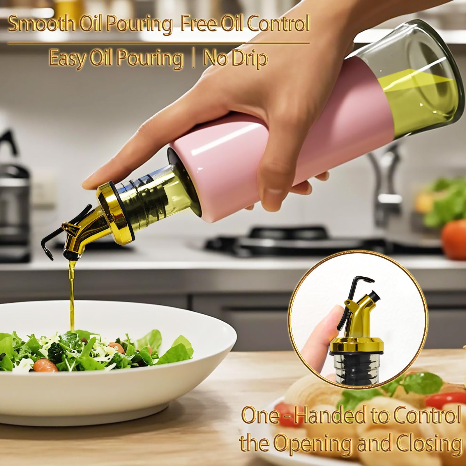 Non-drip spout and dust seal reduce spills with the Miao'er bottle.