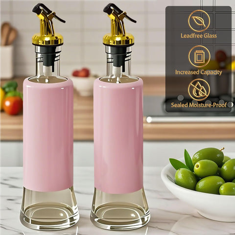 Two-pack Miao'er dispensers offer easy one-handed control for cooking oils.