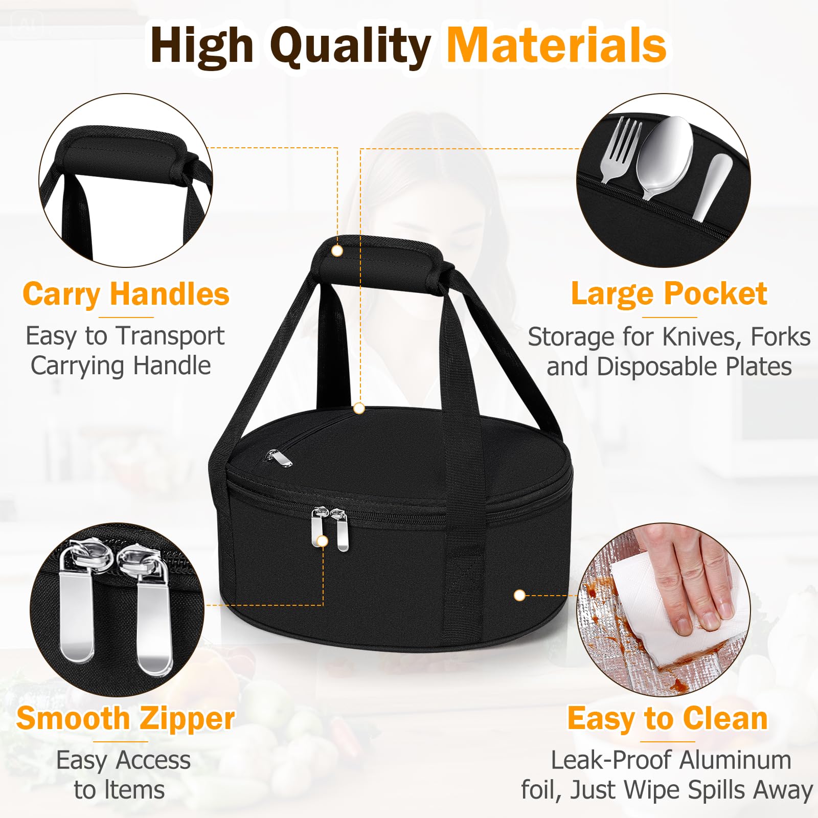 MIAOJIE double-layer option shows pie rack fitting a 12-inch baking dish.