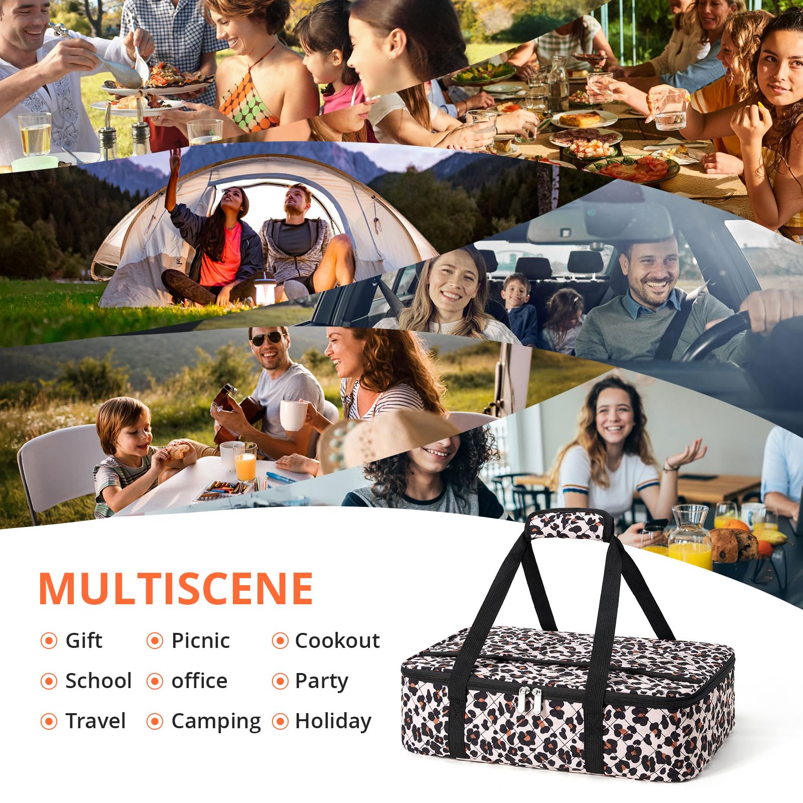 MIAOJIE top pocket stores utensils for convenient meal setup on the go.