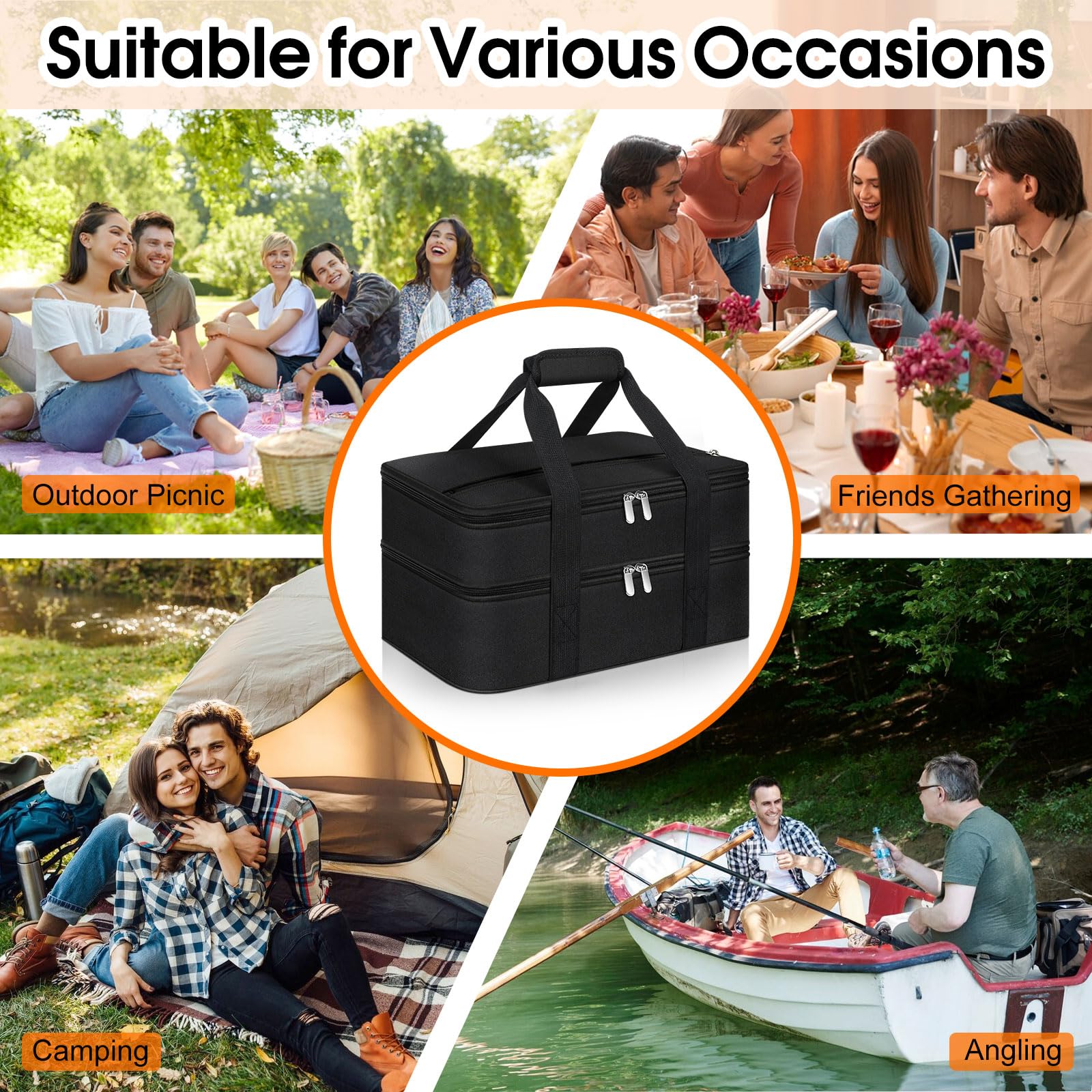 MIAOJIE dual handles simplify carrying to potlucks and picnics
