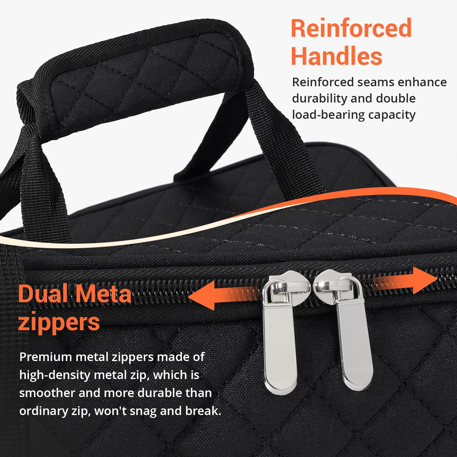 MIAOJIE insulated casserole carrier 600D Oxford exterior withstands outdoor travel.