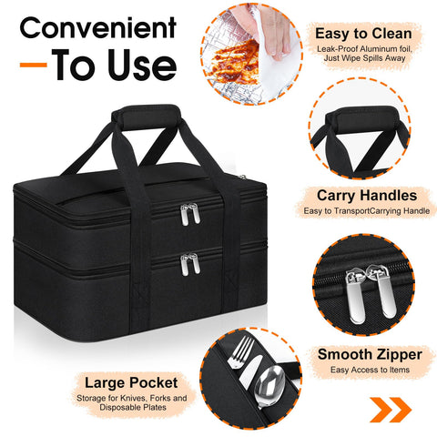 MIAOJIE insulated lining with foam and foil preserves temperature for hours