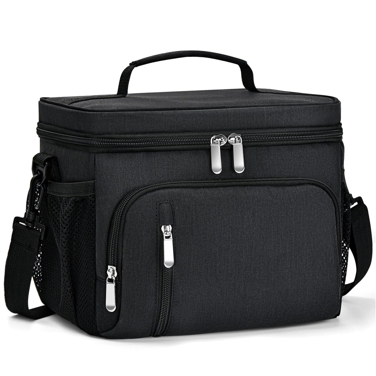 MIAOJIE insulated lunch bag front view for daily work lunches and reliability.