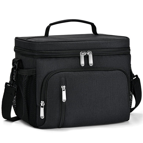 MIAOJIE insulated lunch bag front view for daily work lunches and reliability.
