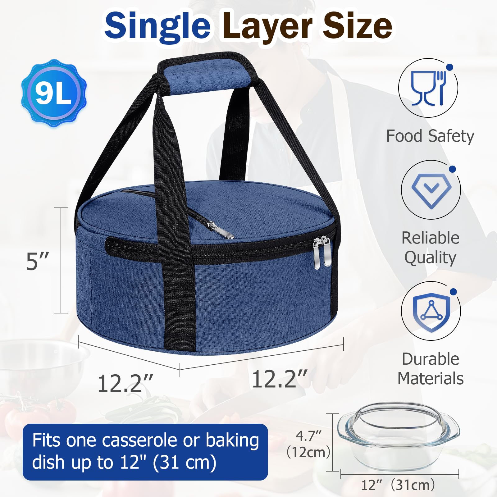 MIAOJIE insulation layer highlighting keeping hot meals warm during outdoor picnics.