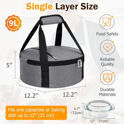 MIAOJIE carrier in use for hot or cold foods during outdoor outing.