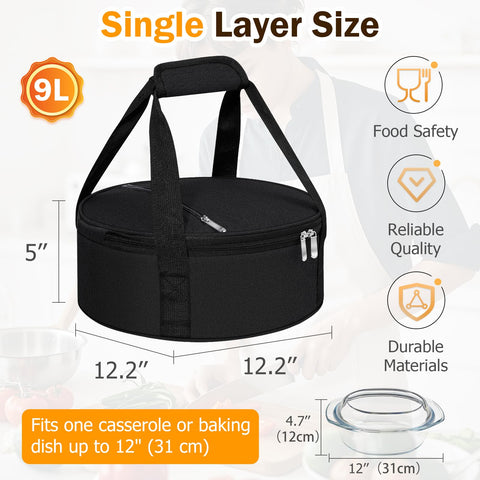 MIAOJIE interior foam insulation visible, keeps hot or cold food secure.