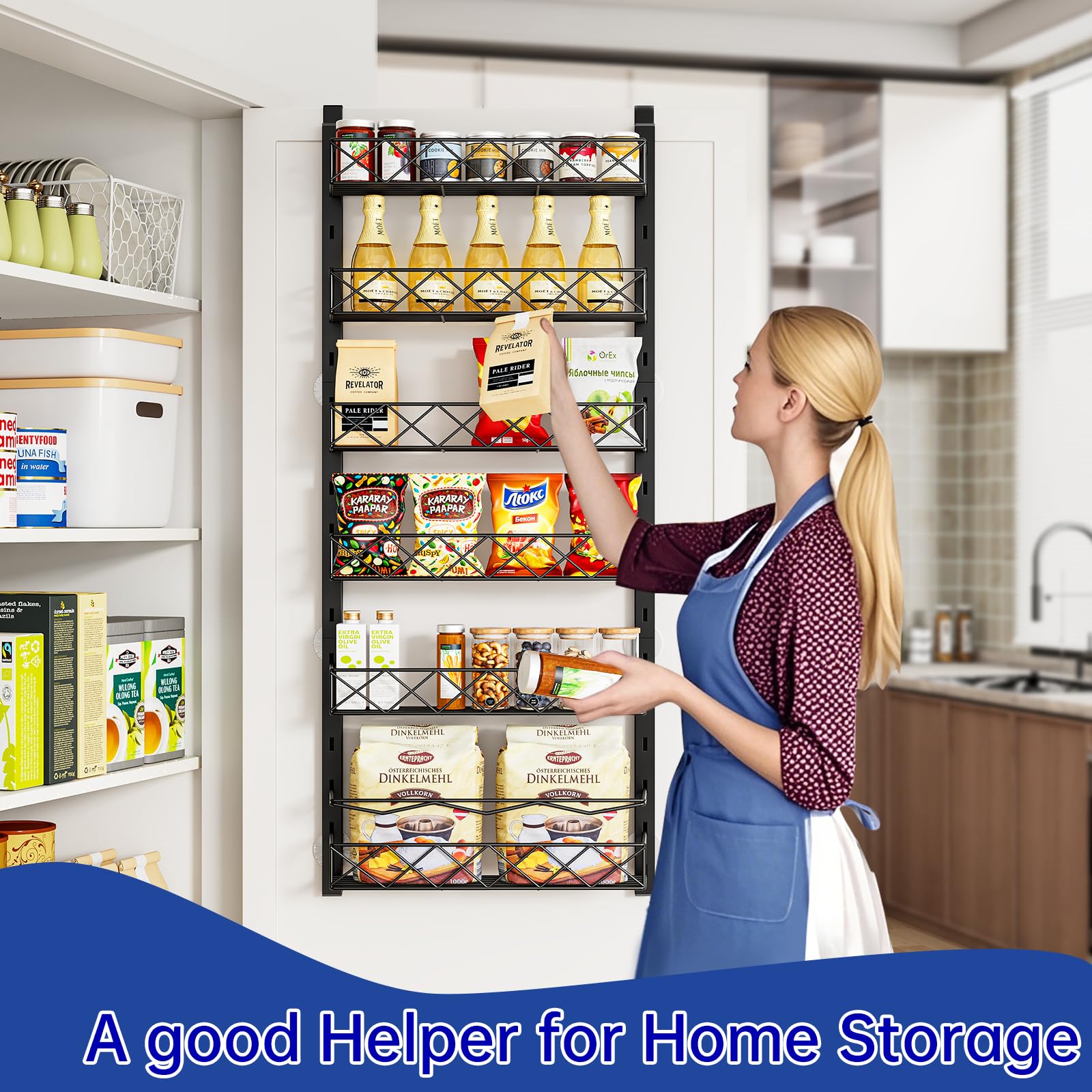 MIAOLI spice rack area keeps jars neatly aligned and reachable