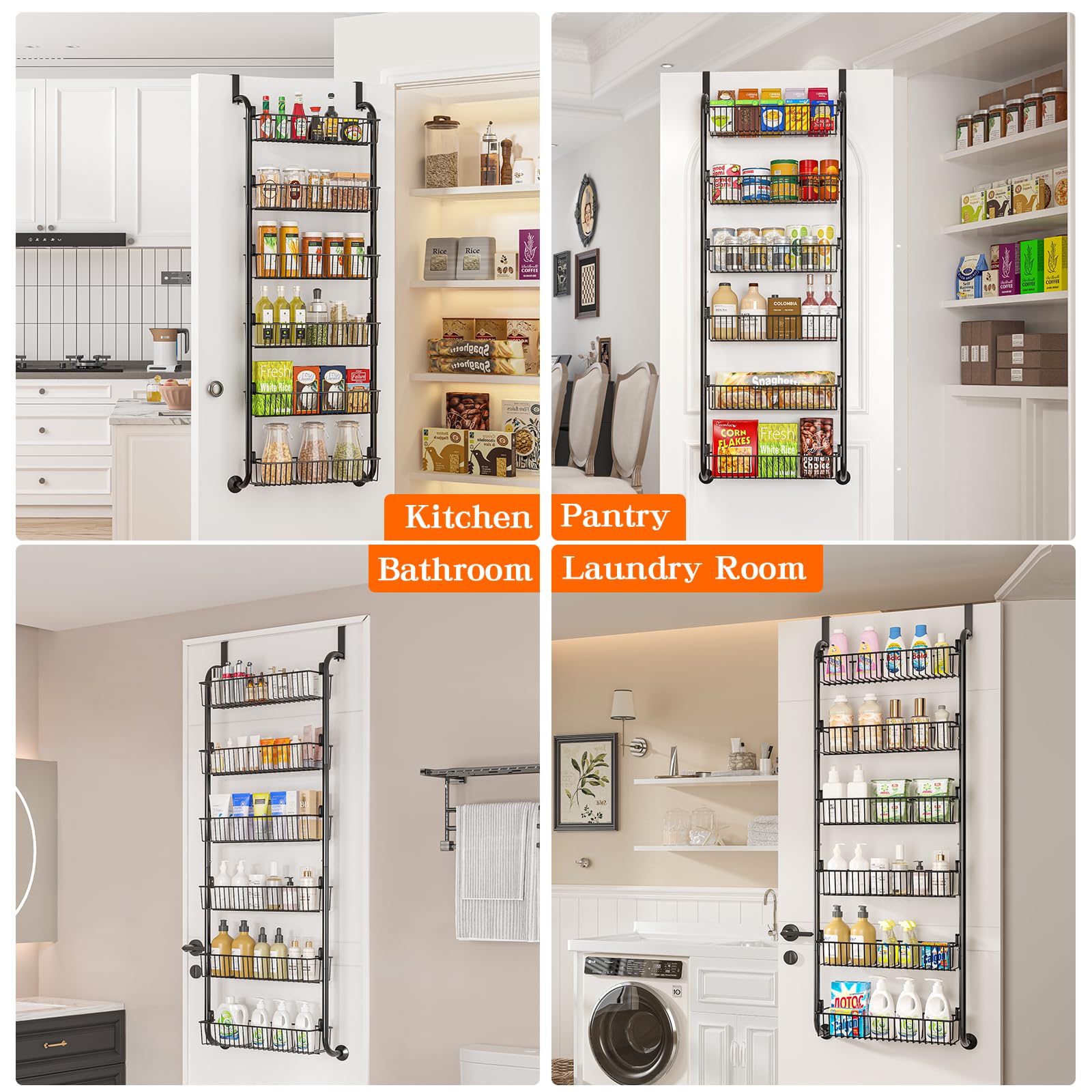 MIAOLI laundry room organizer over door enables efficient utility storage.
