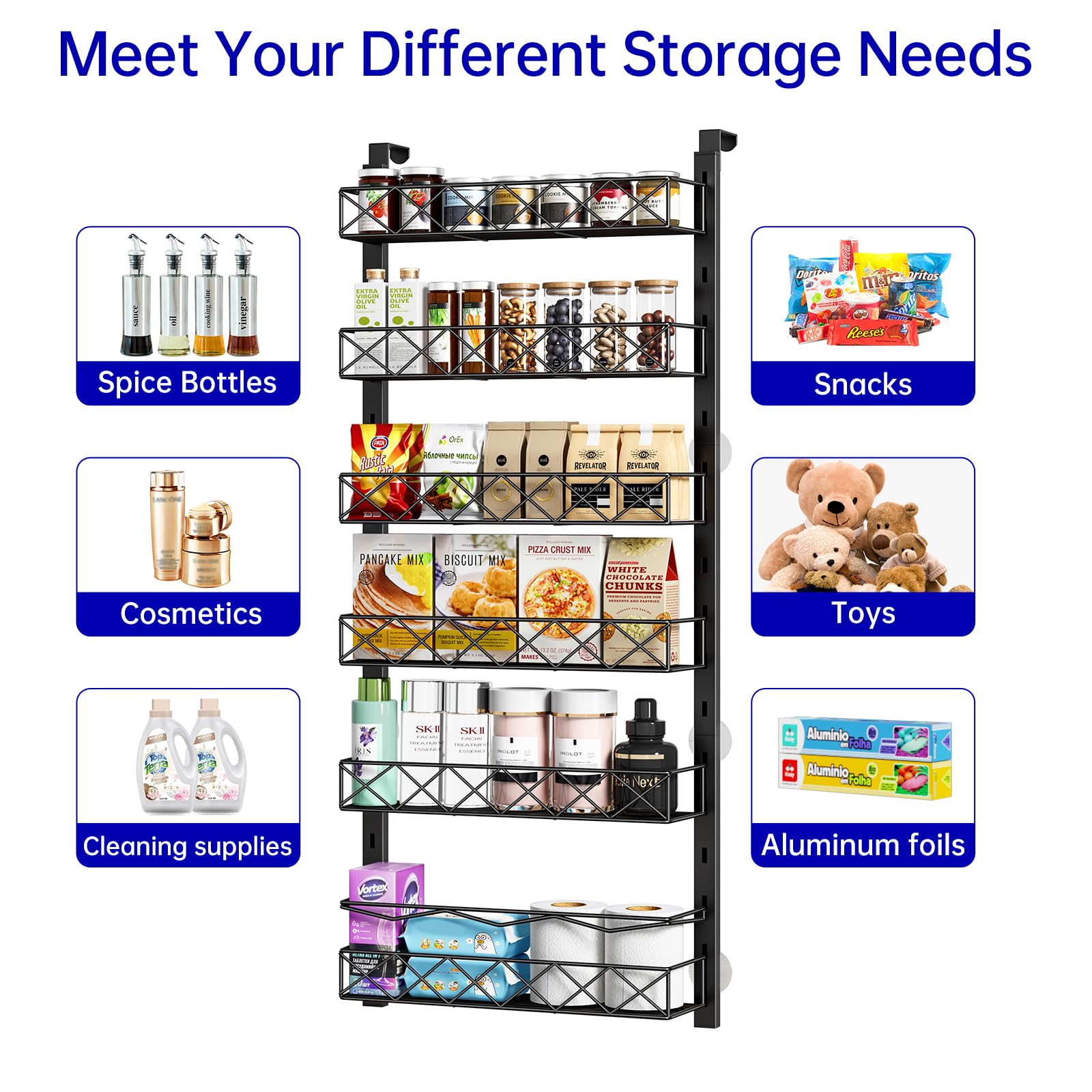 MIAOLI multi-purpose storage solution for kitchen, pantry, bathroom, or laundry