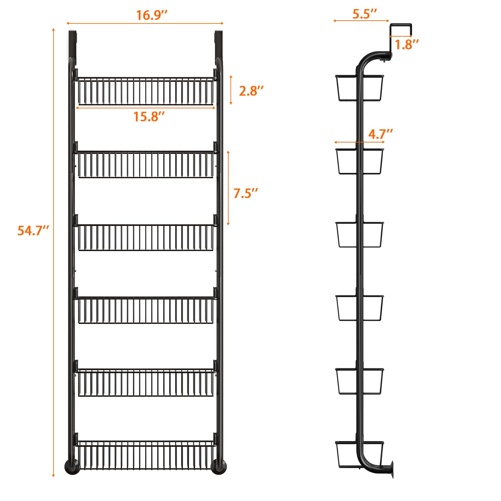 MIAOLI removable baskets close-up showing adjustable storage options.