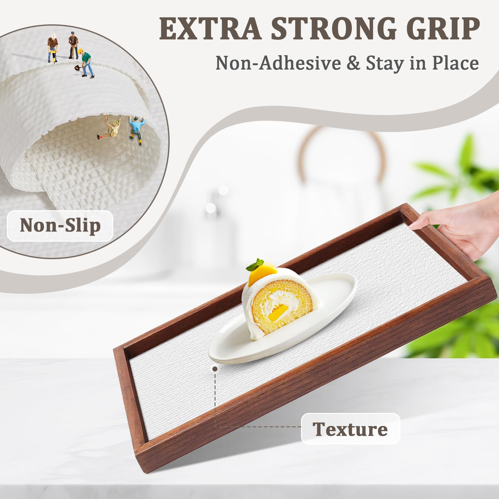 MIAONET liner for bathroom cabinet protects against moisture and spills.