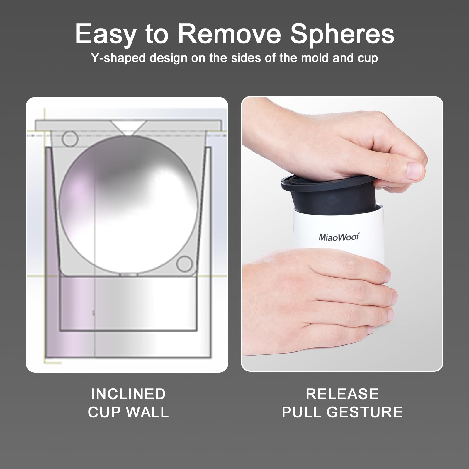 Miaowoof one-way freezing technology creates clearly frozen ice without cloudiness.