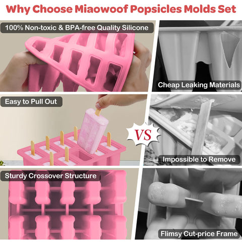 Miaowoof popsicle bags for convenient, portable freezing.
