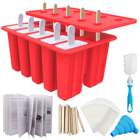 Miaowoof popsicle molds in red assembly for easy batch frozen treats