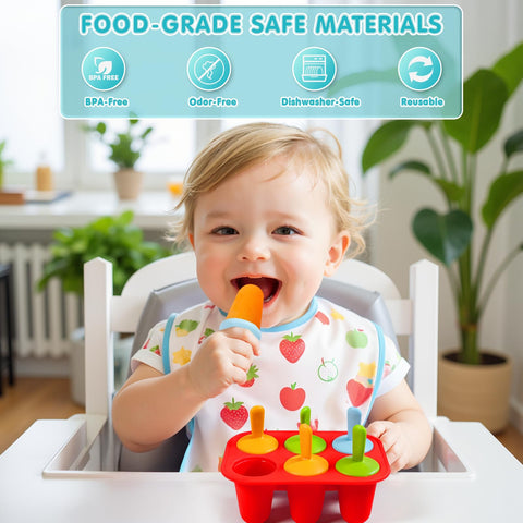 Miaowoof six colorful reusable sticks with a drip tray for mess-free snacks.