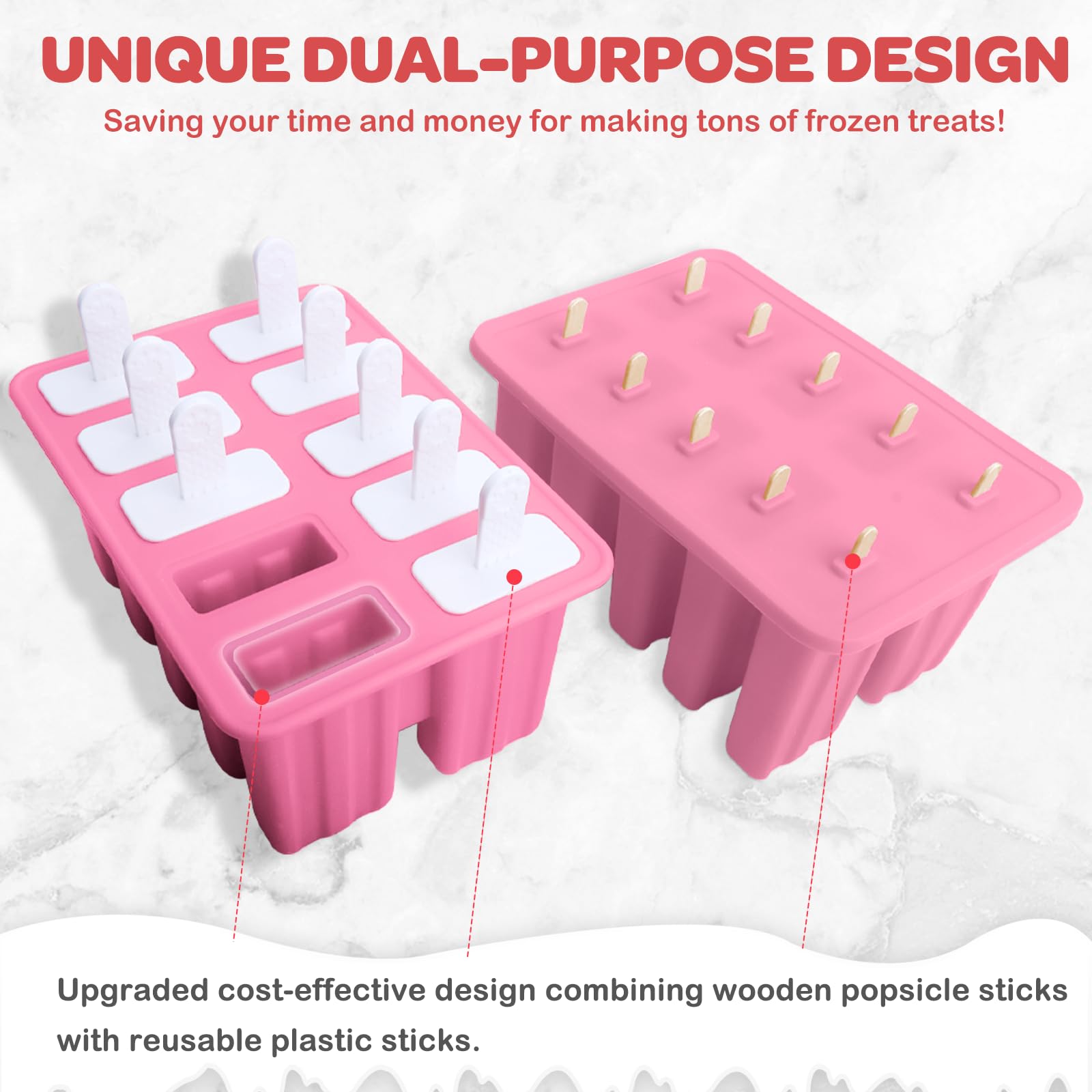 Miaowoof reusable popsicle sticks kit for durable, long-lasting use.