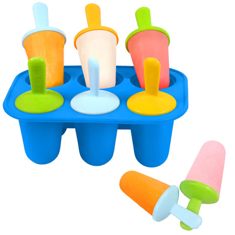 Miaowoof silicone popsicle molds with 6 cavities for toddlers for easy release