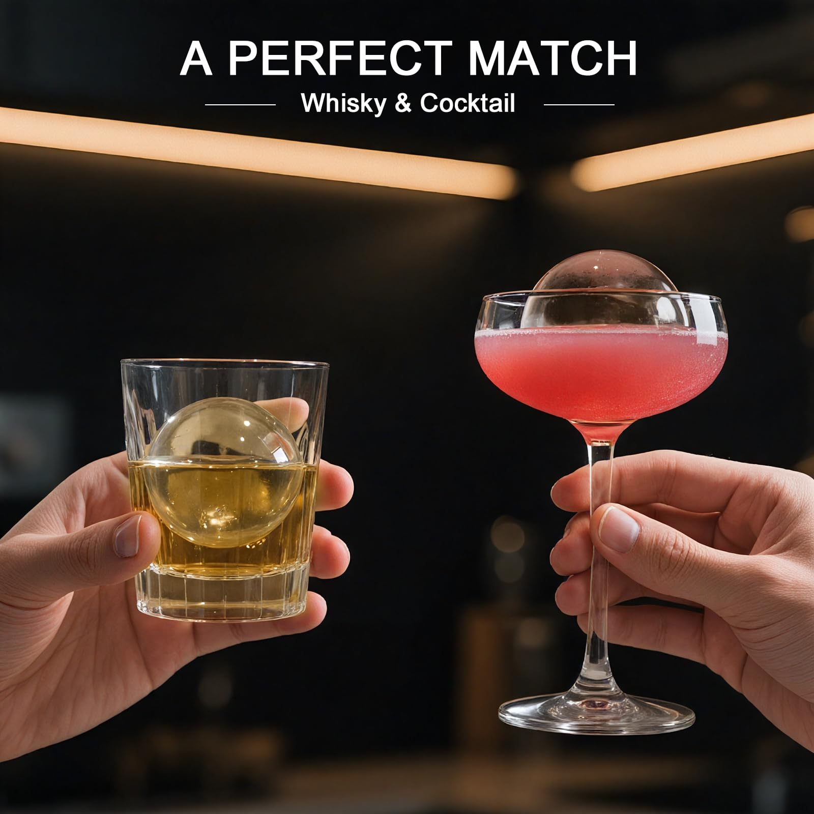 Miaowoof slow-melting ice balls extend drink enjoyment without frequent refills.