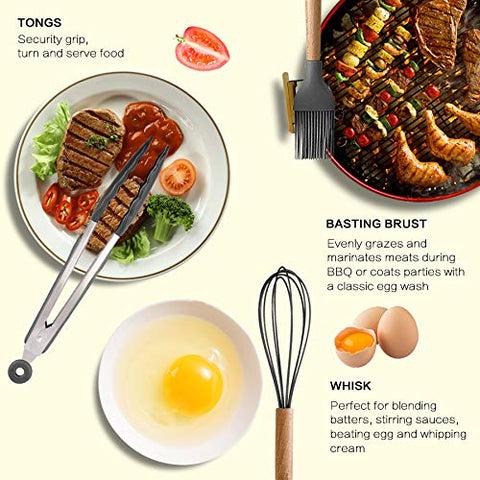 MIBOTE silicone spatula grey, protects nonstick surfaces while scraping.