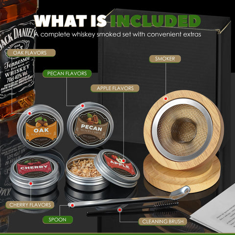 Micanlo wood chip collection provides varied smoke profiles for customized drinks.