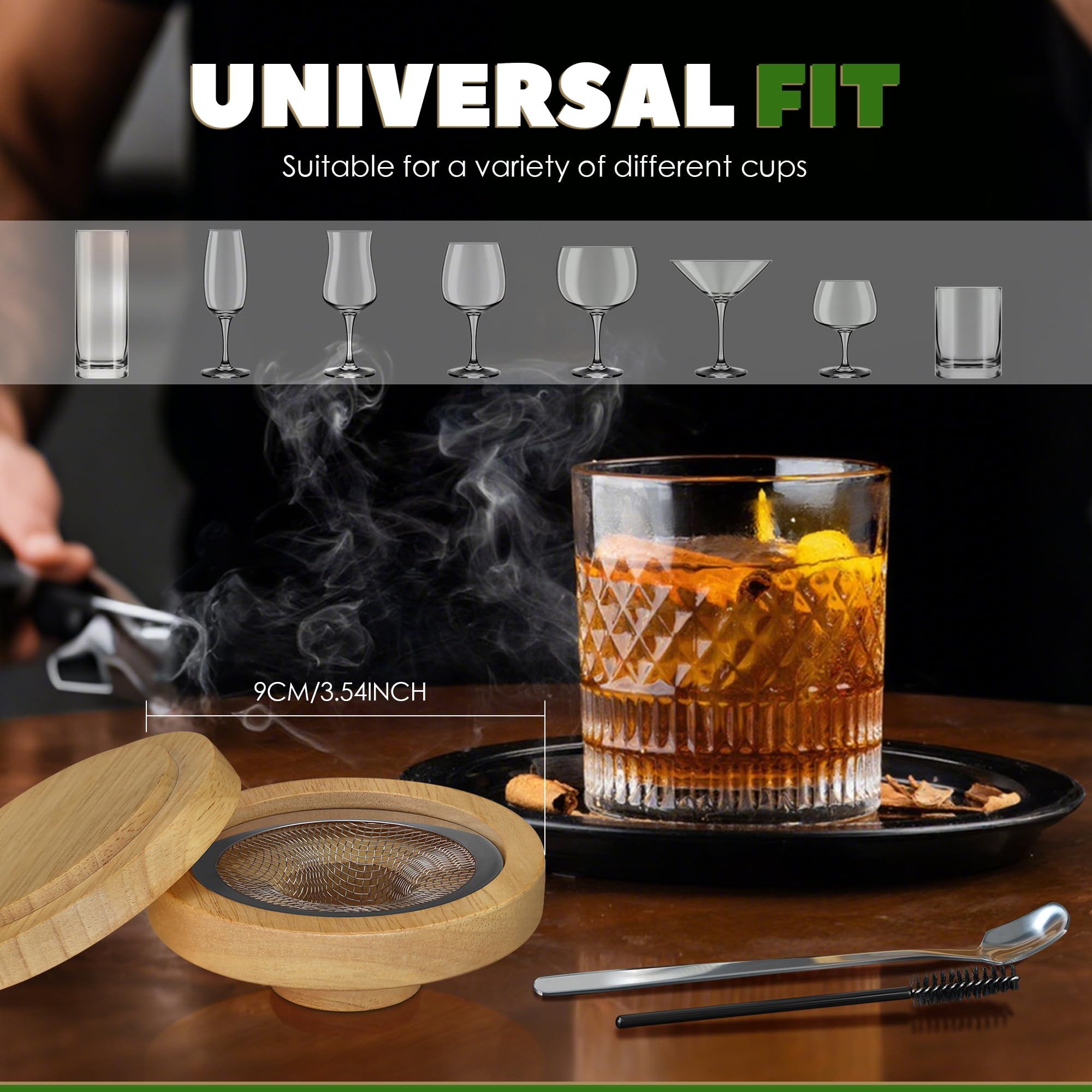 Micanlo wooden smoker with cleaning brush simplifies post-use maintenance.