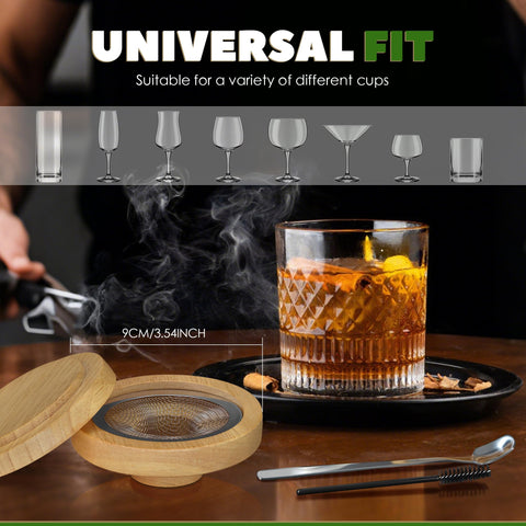 Micanlo wooden smoker with cleaning brush simplifies post-use maintenance.