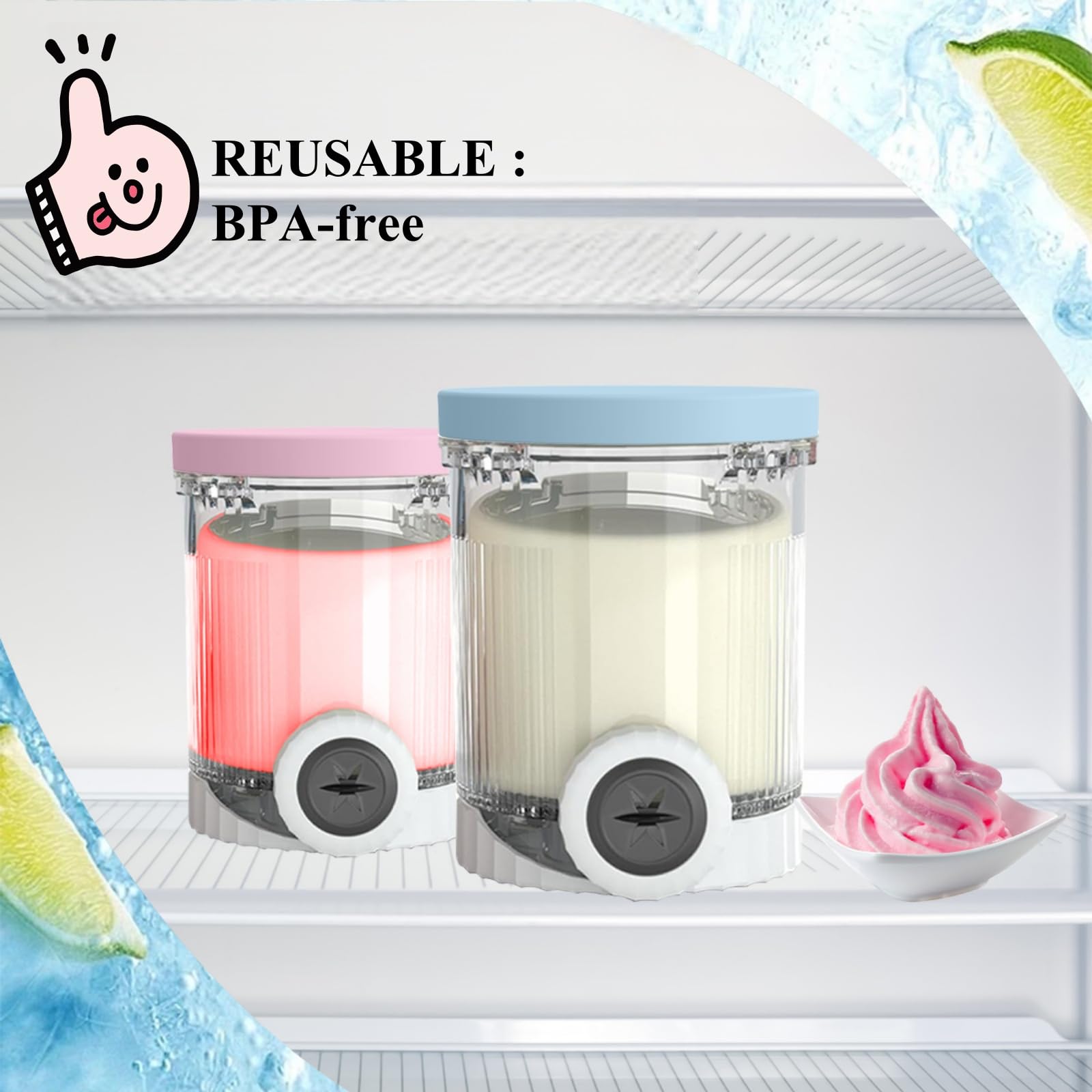 BPA-free dishwasher-safe containers for easy cleanup.