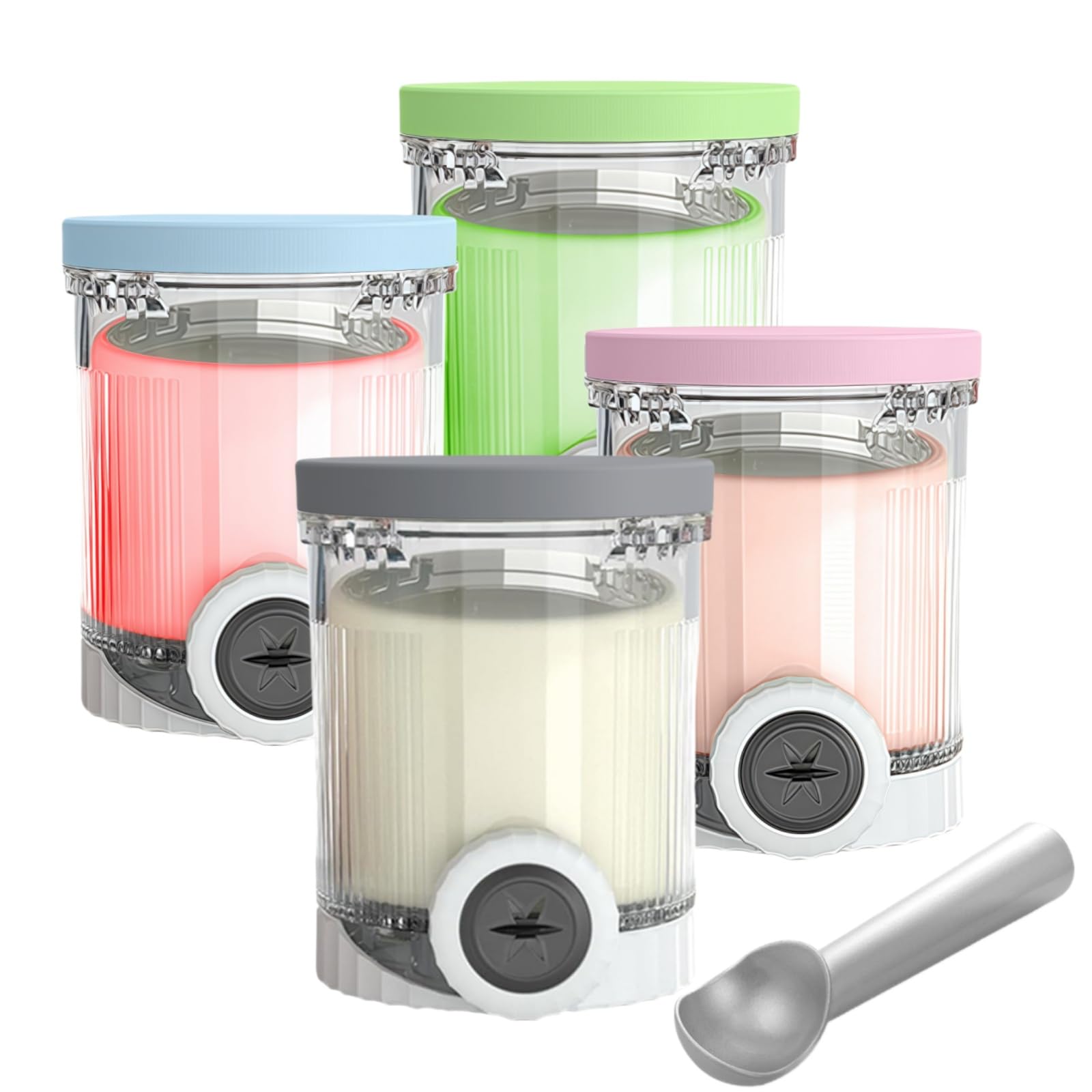 MICEAN Creami pints 4-pack for batch freezing and storage.
