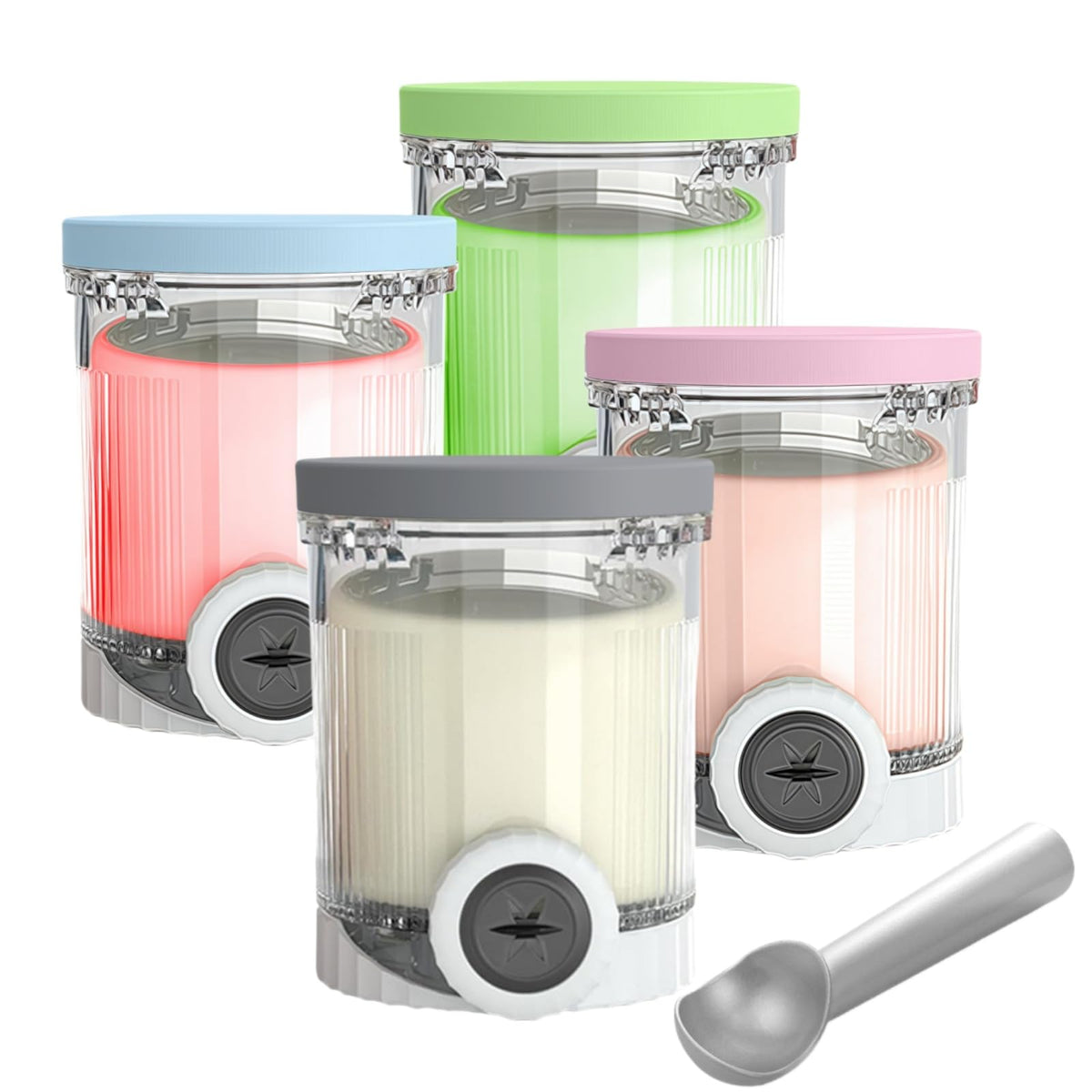 MICEAN Creami pints 4-pack for batch freezing and storage.