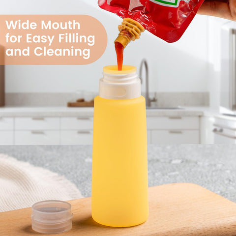 MICEBAY 6oz silicone bottle with wide mouth for easy filling.