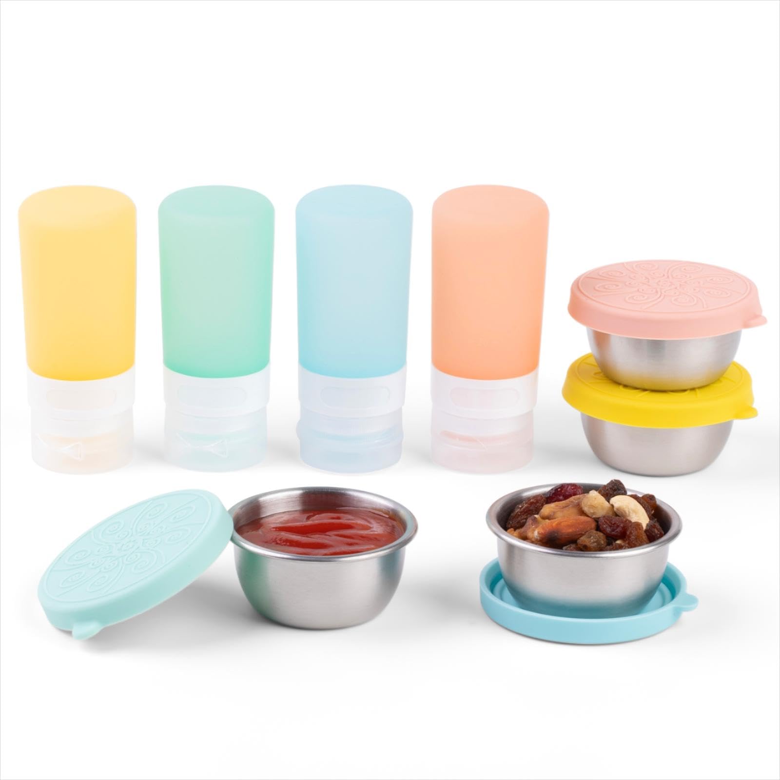 MICEBAY 2oz dressing bottles 4-pack for easy sauce packing