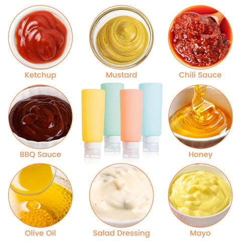 MICEBAY on-the-go condiment bottles ideal for picnics and daily use.