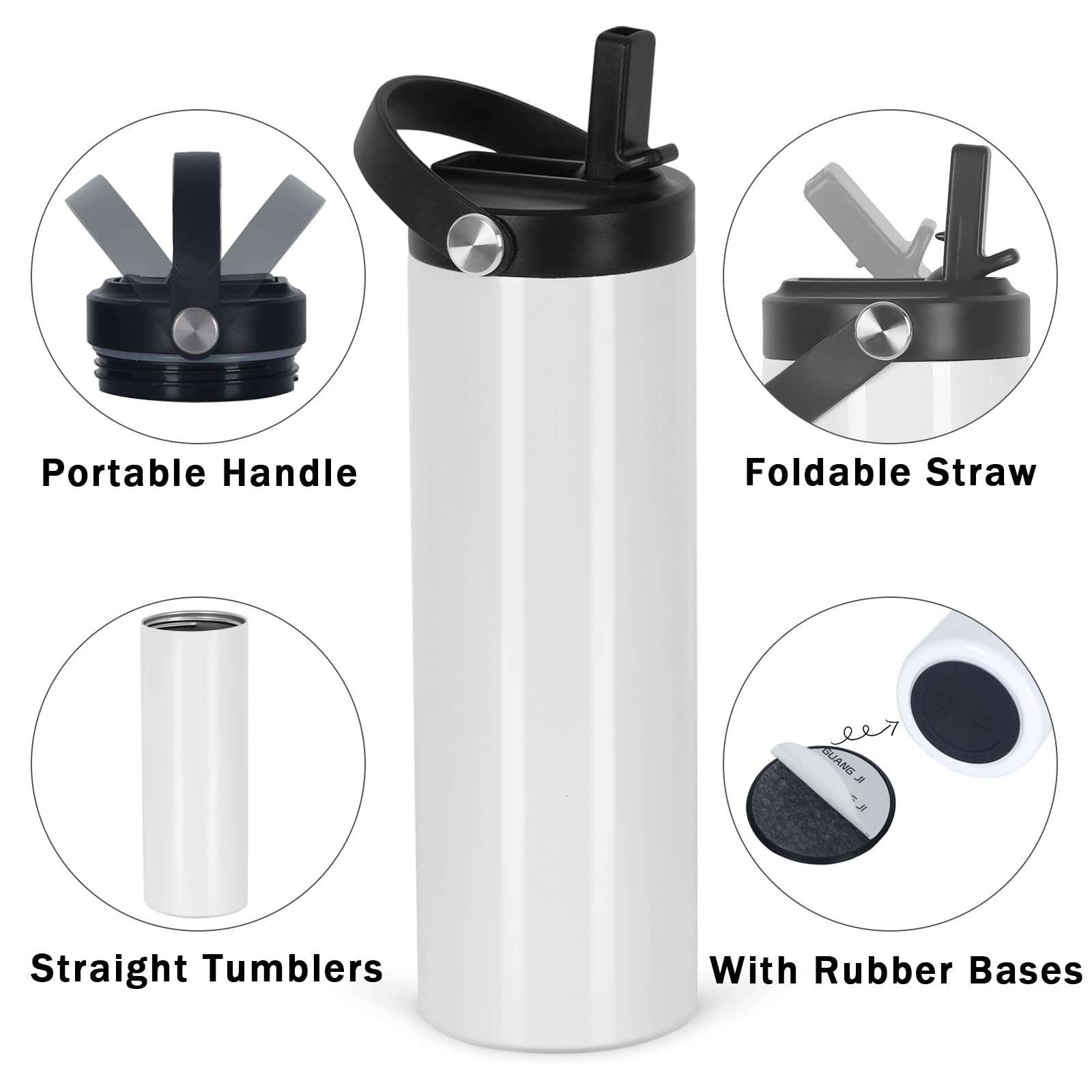 Micellwuu tumbler with silicone base and portable handle for stability.