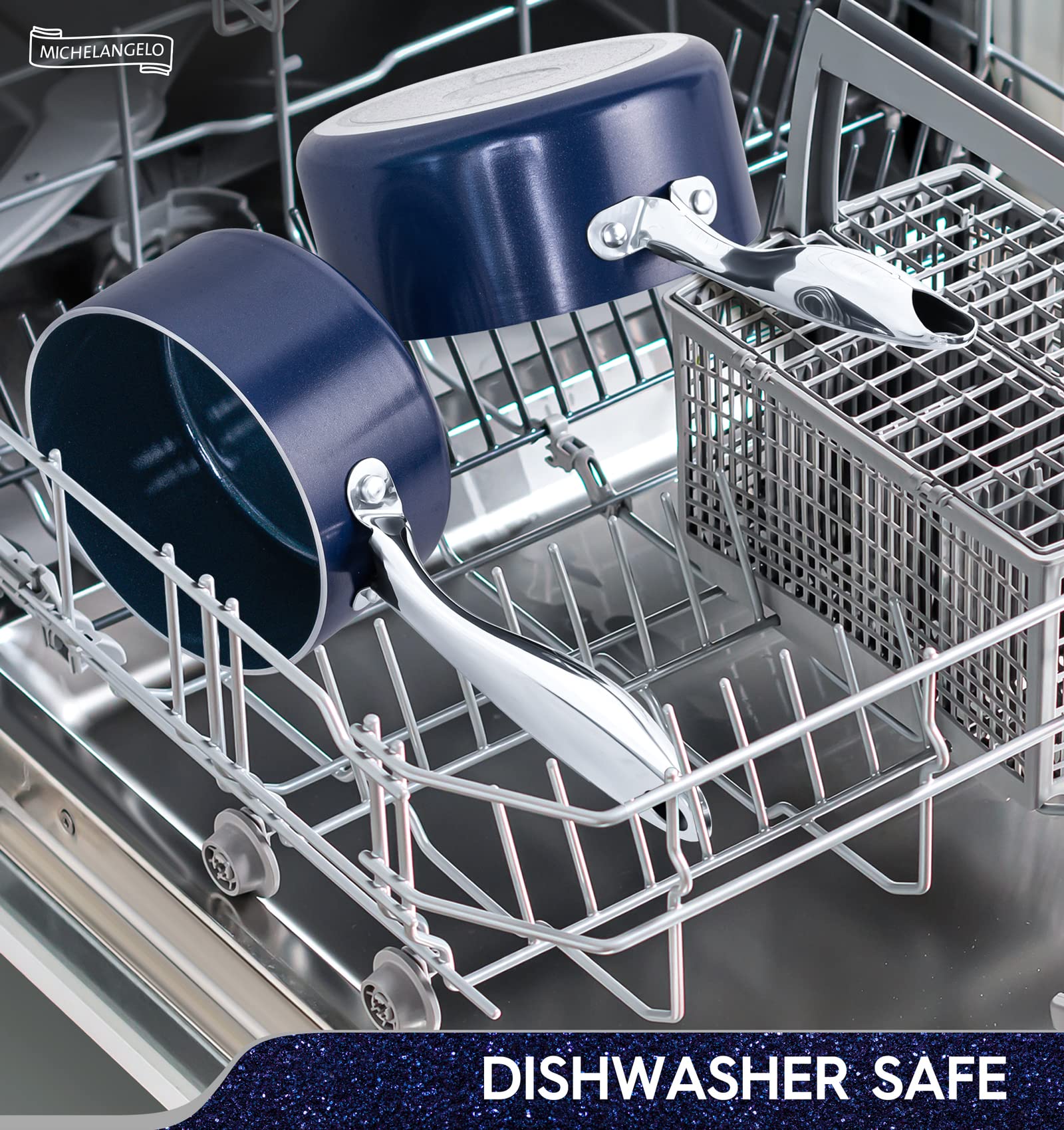 Michelangelo 1qt saucepan oven-safe up to 350°F for finishing in oven