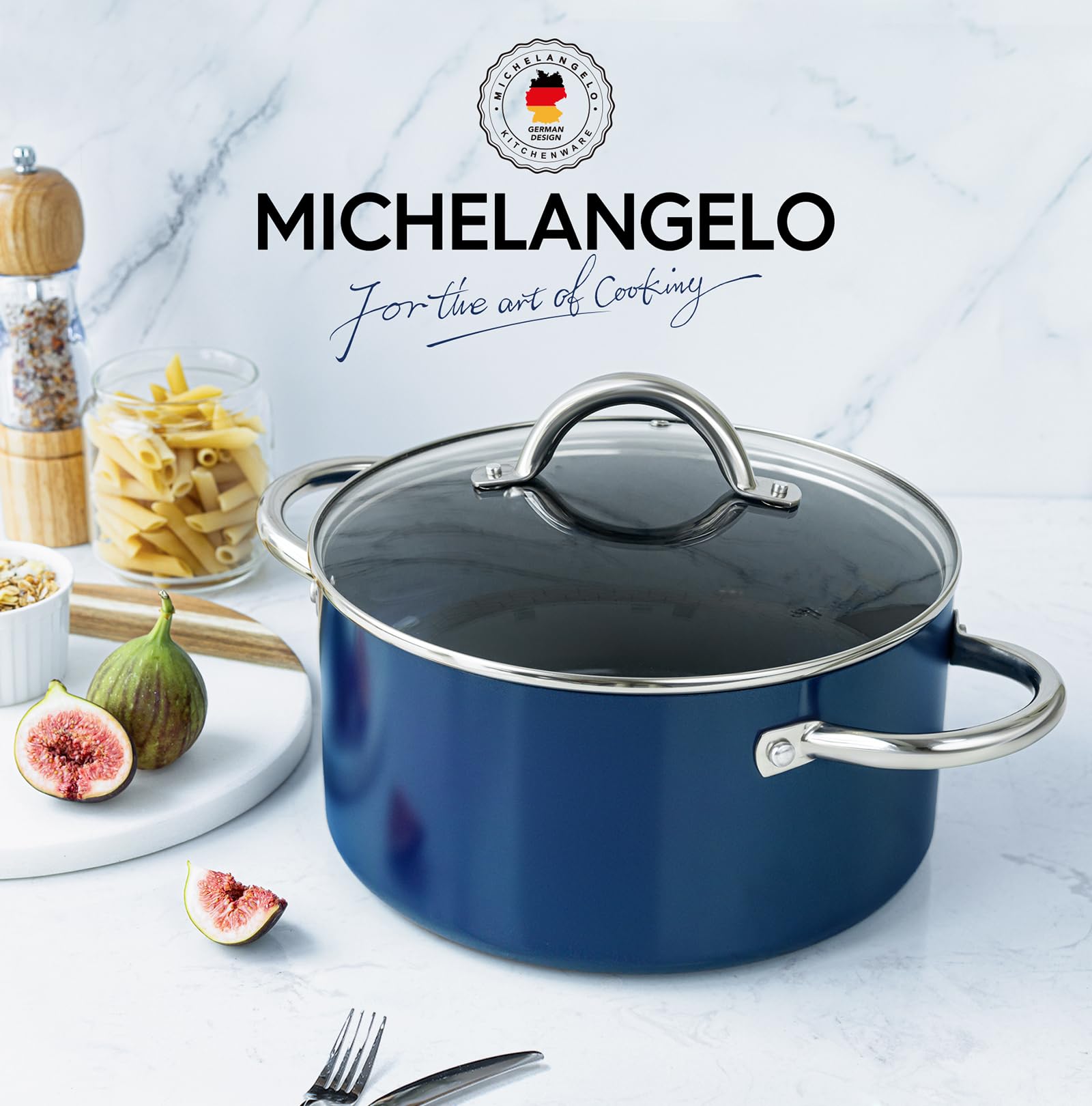 Michelangelo aluminum body highlights efficient heating and quick meals.