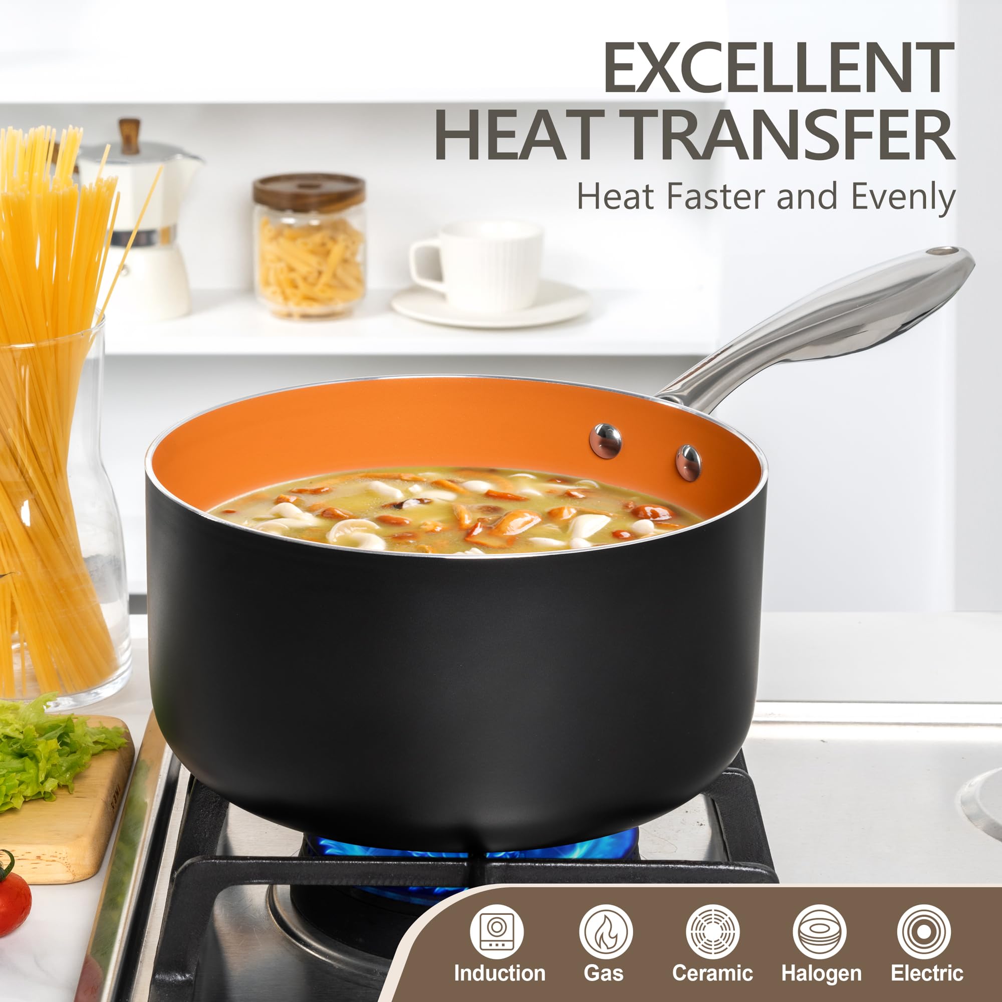 Michelangelo diamond-infused coating resists scratches for lasting nonstick performance