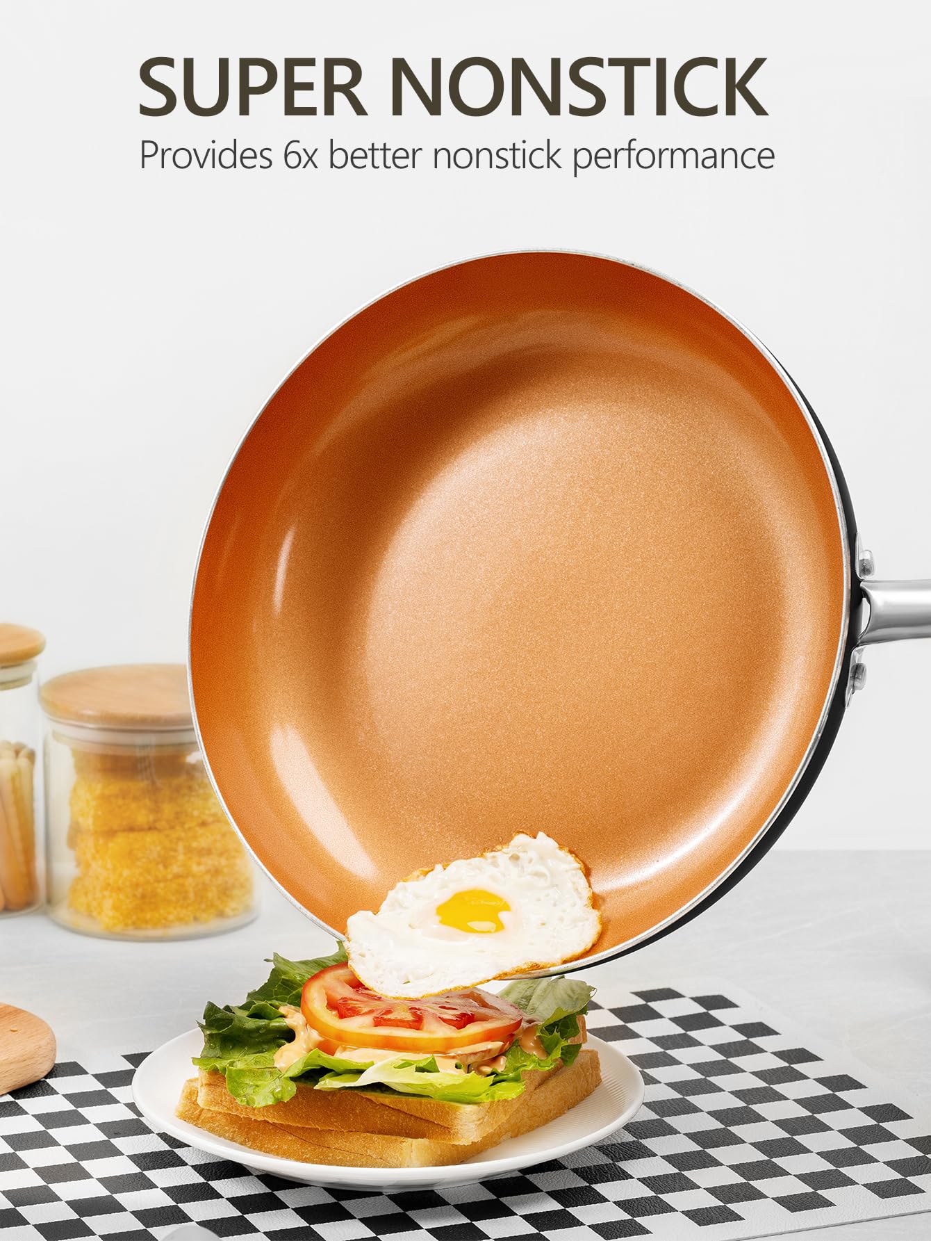 Die-cast aluminum body delivering quick, even heat for reliable cooking.