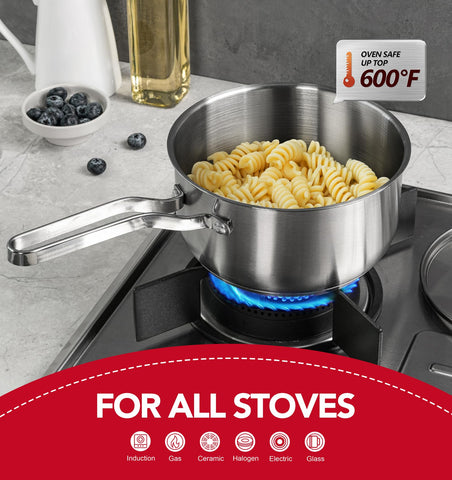 MICHELANGELO flavor-lock lid seals in aroma during simmering.