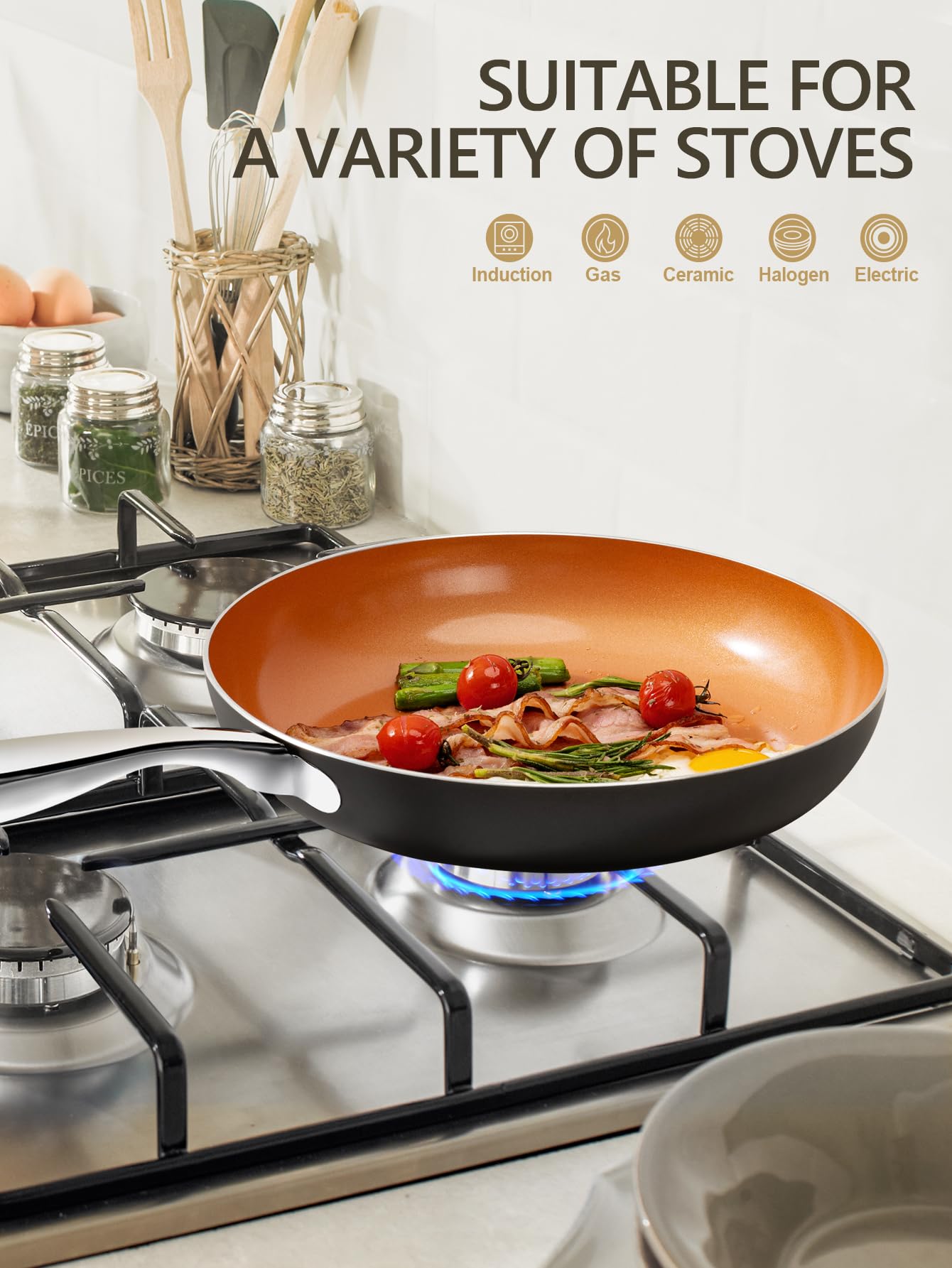 See-through glass lid to monitor moisture and finish.