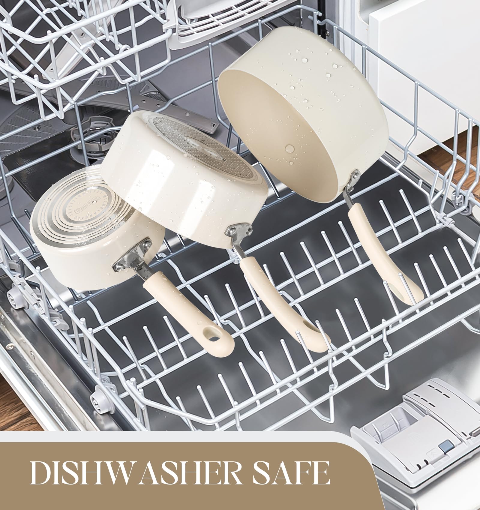 MICHELANGELO induction-compatible base delivers fast, even heating.