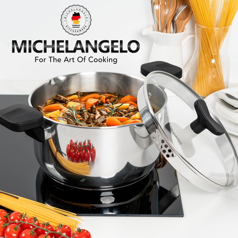 MICHELANGELO induction-ready pasta pot for versatile kitchen use