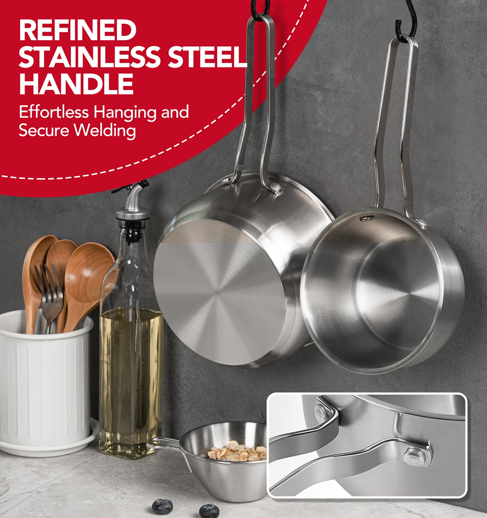 MICHELANGELO induction-ready pots work on any compatible cooktop.