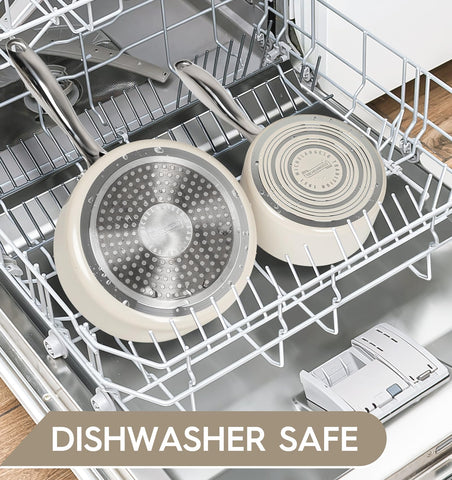 Michelangelo oven-safe saucepan up to 350°F offers versatile heating for delicate sauces