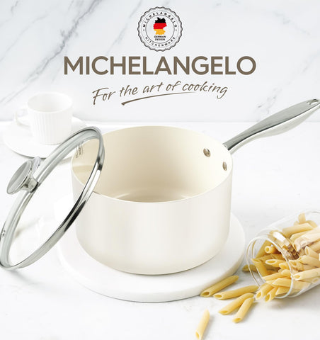 Michelangelo nonstick interior highlights easy cleanup and minimal sticking after cooking