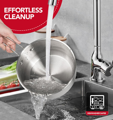 MICHELANGELO 3QT stainless steel pot with lid great for soups and stews.