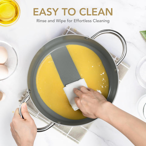 Michelangelo stockpot color options include creamy-yellow finish for stylish kitchens.